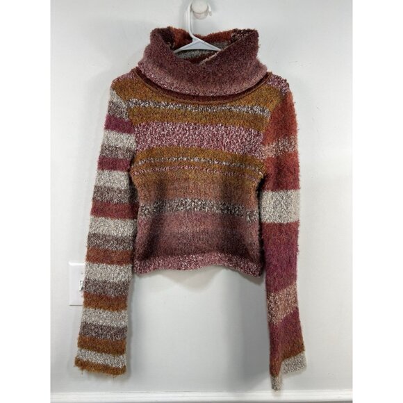 Free People My Girl Cropped Turtleneck Sweater Small Boho Warm Cottagecore - Picture 5 of 11